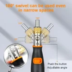 10 in 1 Multi-angle Screwdriver – Adjustable Ratchet Tool with Bit Storage