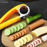 Stainless Steel Banana Slicer and Fruit Sausage Cutter Tool