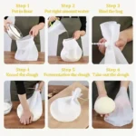 Silicone dough kneading bag flour mixer for bread, pastry, and pizza baking