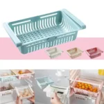 Adjustable Refrigerator Drawer – Pull Out Fridge Storage Organizer for Eggs, Fruits, Vegetables and Meat