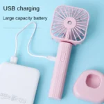 "Handheld Cooling Spray Fan USB Rechargeable Mini Silent Hydration Fan for Students and Travel"