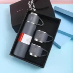 Stainless Steel Flask Gift Set with Thermos and Cups