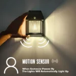 Solar Motion Sensor Wall Lamp – Waterproof Outdoor LED Garden Light with 3 Lighting Modes