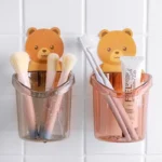 Wall Mounted Bear Holder for bathroom toothbrush and cosmetics storage