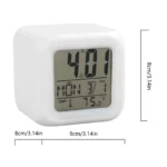 LED Alarm Clock Colorful with Adjustable Brightness for Bedroom Desk
