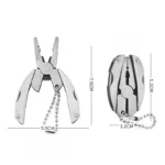 Compact Multi-Tool Pliers Knife Keychain with screwdriver and travel kit for outdoor use