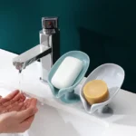 Leaf Shape Soap Holder for Bathroom & Kitchen – Non-Slip Soap Storage Case with Fast Drain Design