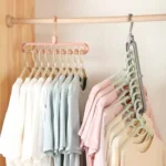 9-Hole Rack Foldable Hanger for Clothes Storage and Drying
