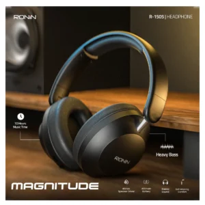Ronin R-1505 Wireless Over-Ear Headphone with comfortable cushions and an adjustable headband.
