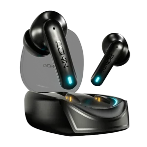 Ronin R-520 Dynasty True Wireless Earbuds and their charging case, highlighting the powerful, classic design and focus on battery endurance