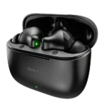 Ronin R-740 Vivid True Wireless Earbuds and their charging case, shown in a bright color, emphasizing the modern and colorful design.