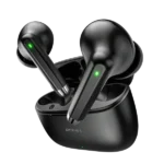 Ronin R-740 Vivid True Wireless Earbuds and their charging case, shown in a bright color, emphasizing the modern and colorful design.