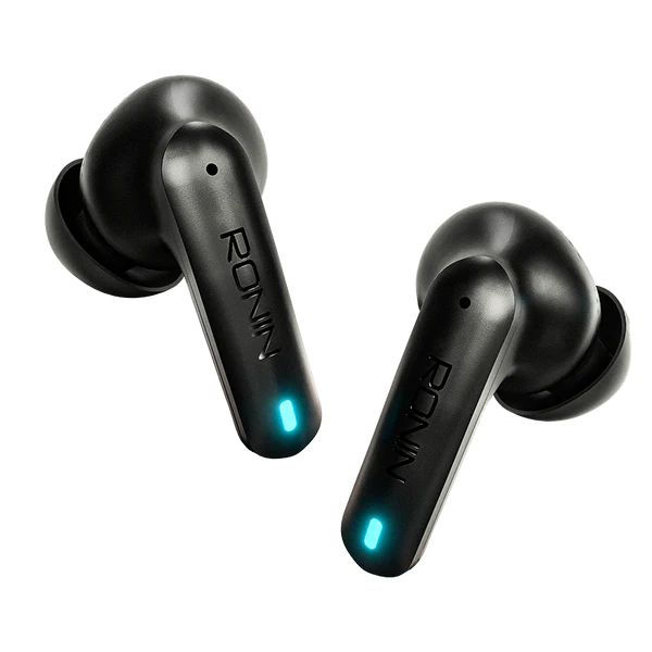Ronin-R520-Dynasty-Earbuds-Endurance-Battery-Black.jpg Ronin R-520 Dynasty True Wireless Earbuds and their charging case, highlighting the powerful, classic design and focus on battery endurance