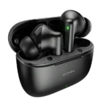 Ronin R-740 Vivid True Wireless Earbuds and their charging case, shown in a bright color, emphasizing the modern and colorful design.