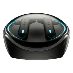 Ronin R-520 Dynasty True Wireless Earbuds and their charging case, highlighting the powerful, classic design and focus on battery endurance