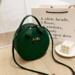 Trendy round crossbody bag for women with quilted design and long strap – available in 7 colors