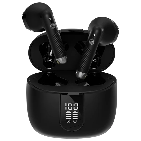 Ronin R-190 Mashion True Wireless Earbuds and their sleek, compact charging case, highlighting the minimalist, modern design.