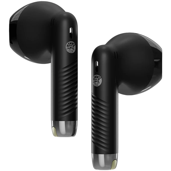 R-190_Earbuds_Black_4 Ronin R-190 Mashion True Wireless Earbuds and their sleek, compact charging case, highlighting the minimalist, modern design.