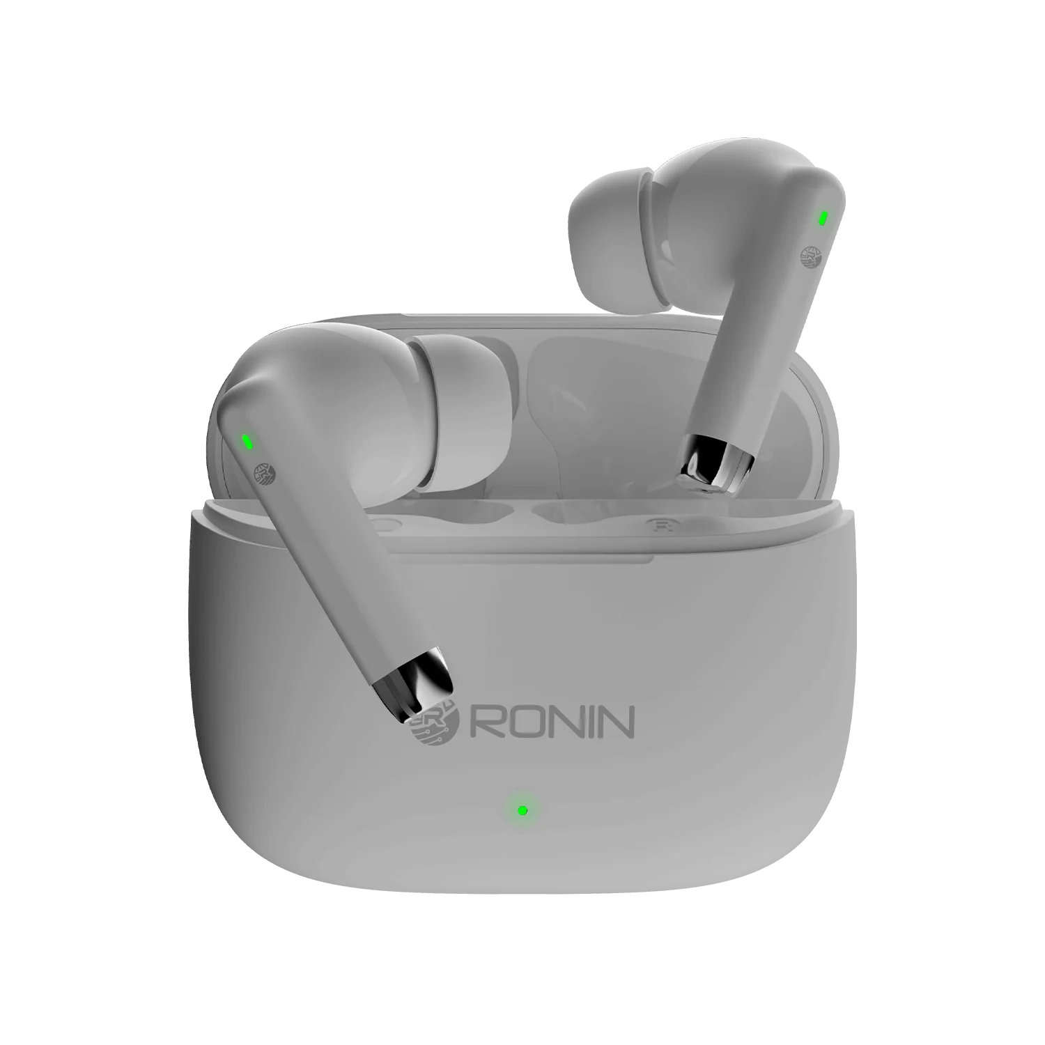 Ronin-R740-Vivid-Earbuds-Blue-Clear-Audio.jpg Ronin R-740 Vivid True Wireless Earbuds and their charging case, shown in a bright color, emphasizing the modern and colorful design.