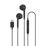 Ronin R-5 Wired Handsfree Type-C Earphones with USB-C connector and an in-line microphone/controller.