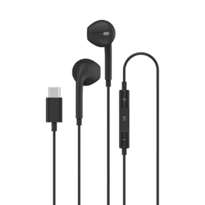 Ronin R-5 Wired Handsfree Type-C Earphones with USB-C connector and an in-line microphone/controller.
