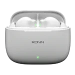 Ronin R-740 Vivid True Wireless Earbuds and their charging case, shown in a bright color, emphasizing the modern and colorful design.
