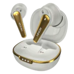 Ronin R-7065 Eclipse True Wireless Earbuds and their dark, sleek charging case, highlighting the compact and premium design.