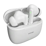 Ronin R-740 Vivid True Wireless Earbuds and their charging case, shown in a bright color, emphasizing the modern and colorful design.
