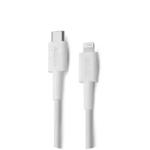 Ronin Lynix R-2045 Cable, a 1.2-meter black braided cable with a USB-C connector on one end and a Lightning connector on the other, highlighting its 27W fast charging.