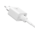 Ronin R-615 Fast Charger Adapter, a compact white wall plug with a USB-C port, emphasizing its 20W power delivery capability.