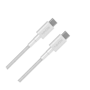 Ronin CORE R-2040 Cable, a 1-meter black braided Type-C to Type-C cable, highlighting its durability and 60 Watt Power Delivery (PD) support.