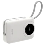 Ronin ION 20,000mAh Powerbank, showing its large body with an integrated, retractable or attached Lightning cable (20W) and a separate 22.5W Type-C output port.