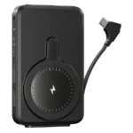 Ronin VELOCITY 10,000mAh Powerbank, showing the sleek portable design with the visible circular mark for its 22.5W wired and integrated wireless charging pad.