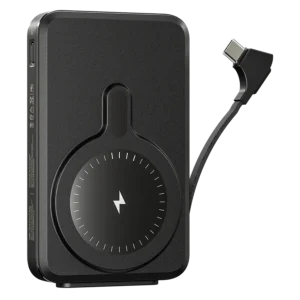 Ronin VELOCITY 10,000mAh Powerbank, showing the sleek portable design with the visible circular mark for its 22.5W wired and integrated wireless charging pad.