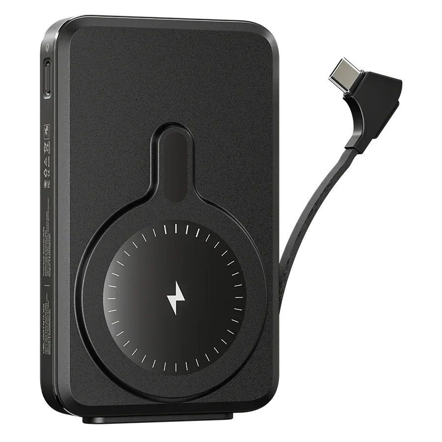 Ronin-VELOCITY-10000mAh-Wireless-Powerbank-22-5W-Fast-Charge.jpg Ronin VELOCITY 10,000mAh Powerbank, showing the sleek portable design with the visible circular mark for its 22.5W wired and integrated wireless charging pad.