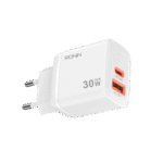 Ronin R-6030 CATALYST GaN Charger Adapter, a compact USB-C adapter, highlighting its 30W Power Delivery for versatile device charging.