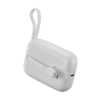 Ronin Neutron 10,000mAh Power Bank, showing its compact body with a visible, retractable or attached built-in USB Type-C charging cable and a separate Type-C output port.