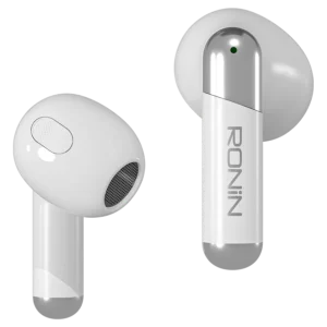 Ronin R-7070 Snap True Wireless Earbuds and their compact charging case, highlighting the quick-access design.