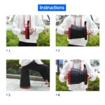 Compact, portable telescopic folding stool/chair, shown fully extended and ready for use as a space-saving seat for camping or fishing.
