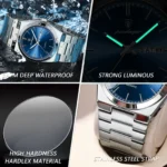 Luxury Date & Week Waterproof Watch for Men – Stylish Fashion Timepiece - Image 4