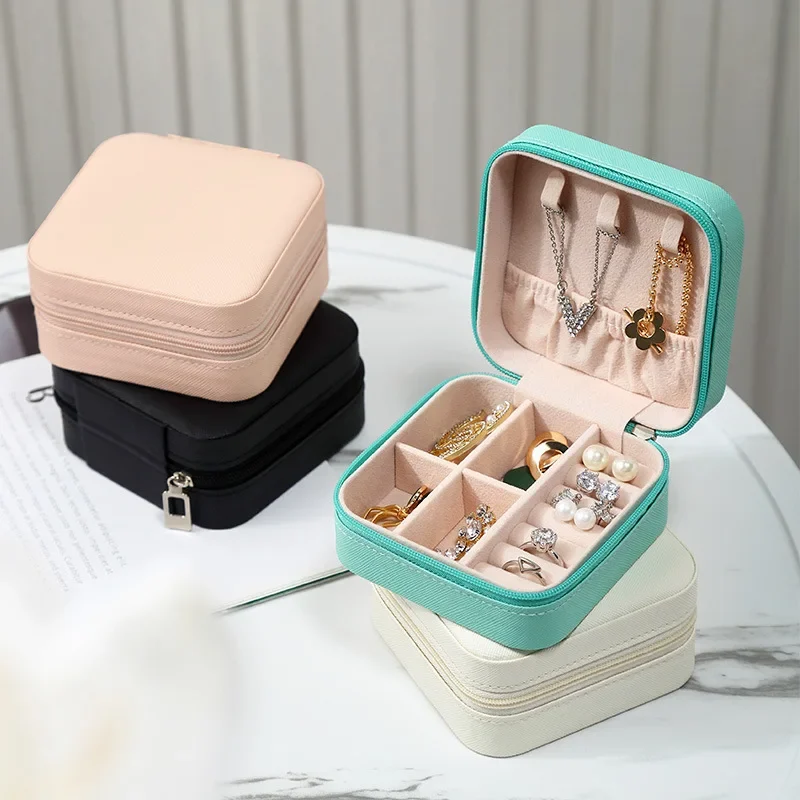 Mini Jewelry Storage Box – Portable Travel Organizer for Rings, Earrings & Necklaces