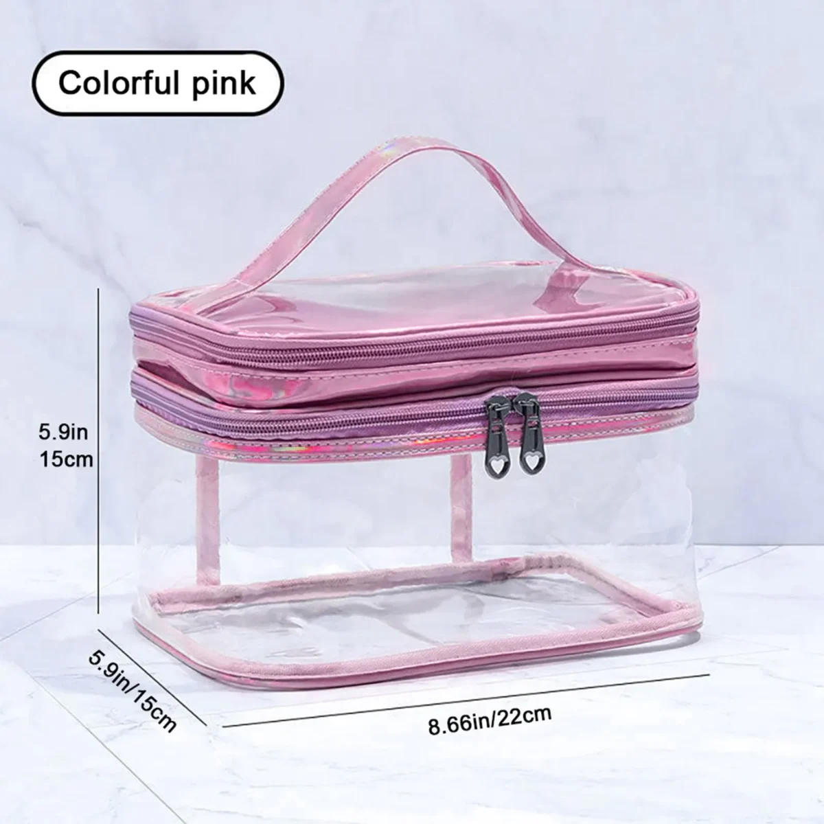 Transparent Cosmetic Bag Double-layer - Image 5