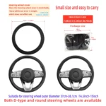 Universal Skidproof Fabric Car Steering Wheel Cover | Durable, Soft, Anti-Slip Auto Interior - Image 2