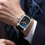 Multifunctional Watch with Leather Belt - Image 3