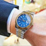 Log Series High-End Business Men's Quartz Watch, showing the elegant, minimalist white or black dial, classic markers, and stainless steel case and band, suitable as a professional dress watch.