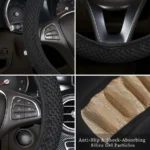 Universal Skidproof Fabric Car Steering Wheel Cover | Durable, Soft, Anti-Slip Auto Interior - Image 4
