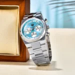 Top Luxury Men's Quartz Watch, showing the elegant dial, stylish designer details, and durable band, highlighting its premium aesthetic and reliable quartz movement.