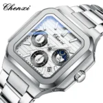 Luxury Quartz Men’s Watch – Classic Stainless Steel Analog Wristwatch - Image 4