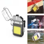 Rechargeable lighter with flashlight for camping and daily use