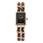 Fashionable Ladies Quartz Watch | Stylish Woven Design Strap & Two Hands Minimalist Display - Image 4